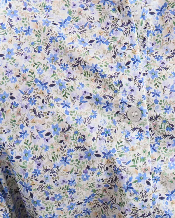 Chemise imprimée Émilia bleu