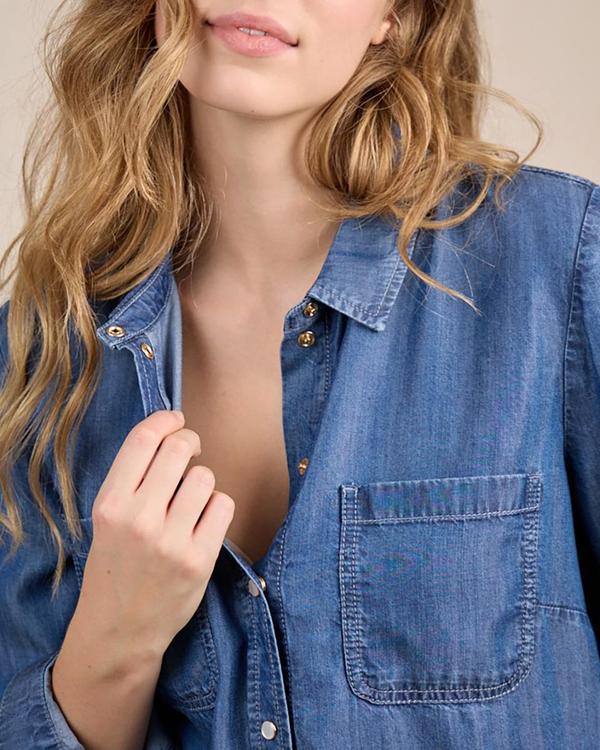 Chemise façon denim bleu