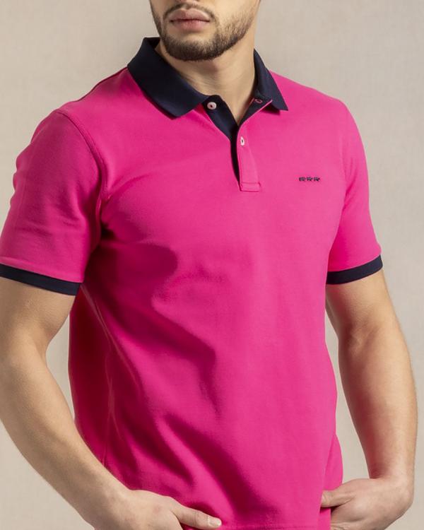 Polo contrasté
