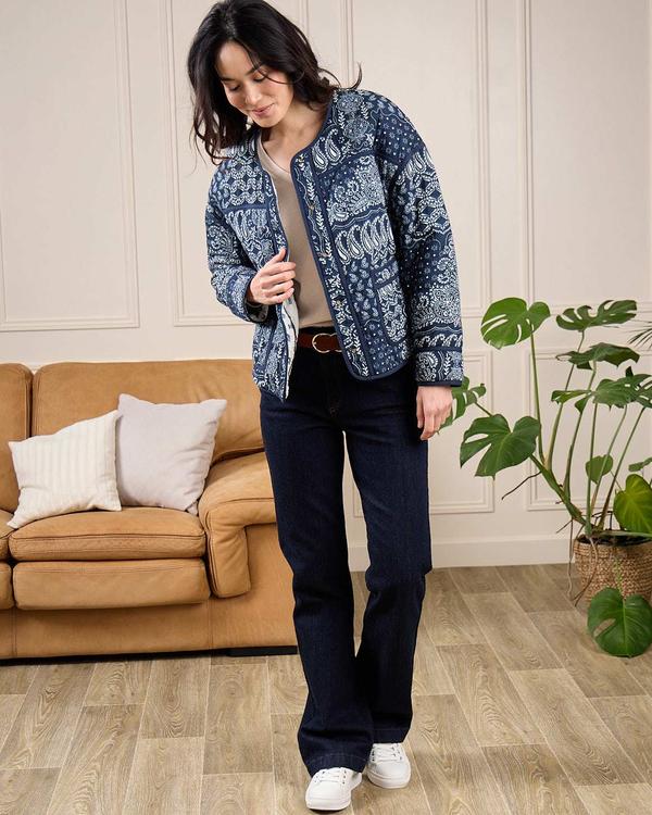 Veste réversible bleu