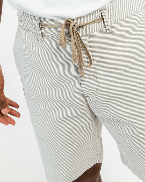 Bermuda rayé coton et élasthanne beige Bermuda rayé coton et élasthanne beige