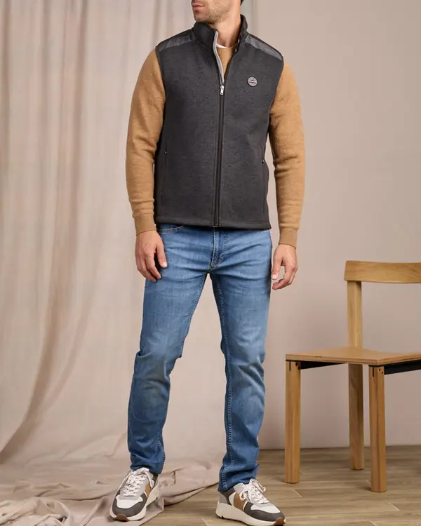 Polaire sans manches gris