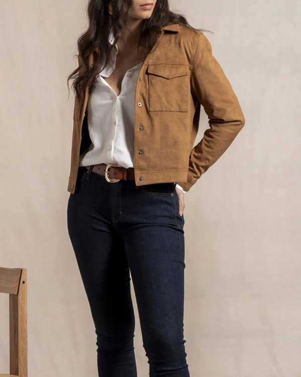 Veste boite en suédine Veste boite en suédine