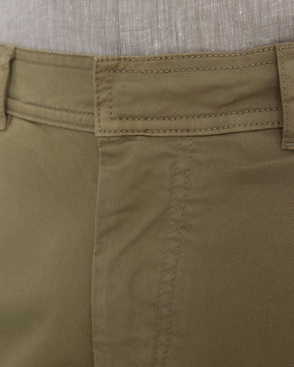 Pantalon chino Lucas taille élastique en coton vert
