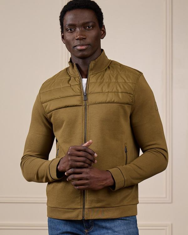 Cardigan bi-matières Gabino vert