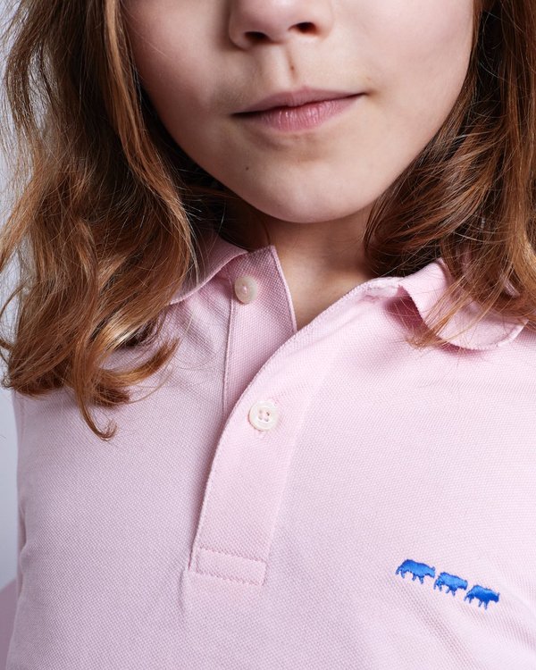 Polo Douglas enfant manches courtes en coton rose Polo Douglas enfant manches courtes en coton rose