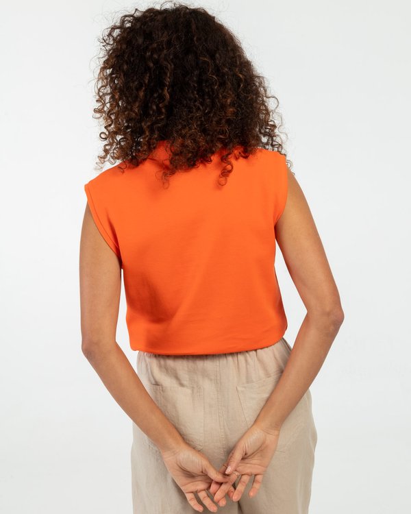Polo uni sans manches coton Standard 100 by OEKO-TEX® orange
