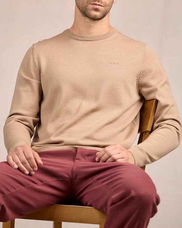 Pull col rond beige Pull col rond beige