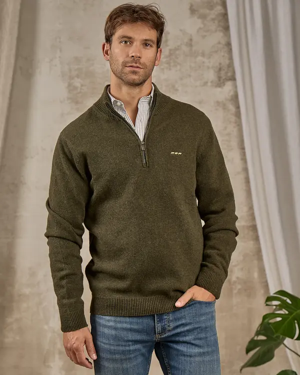 Pull col camionneur vert