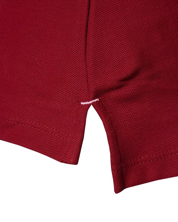 Polo piqué Jeanne manches courtes uni 100% coton rouge