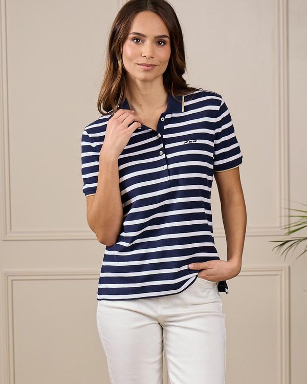 Polo marinière bleu