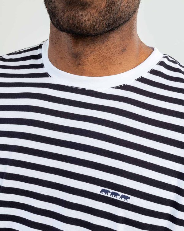 T-shirt rayé manches courtes Standard 100 by OEKO-TEX® bleu