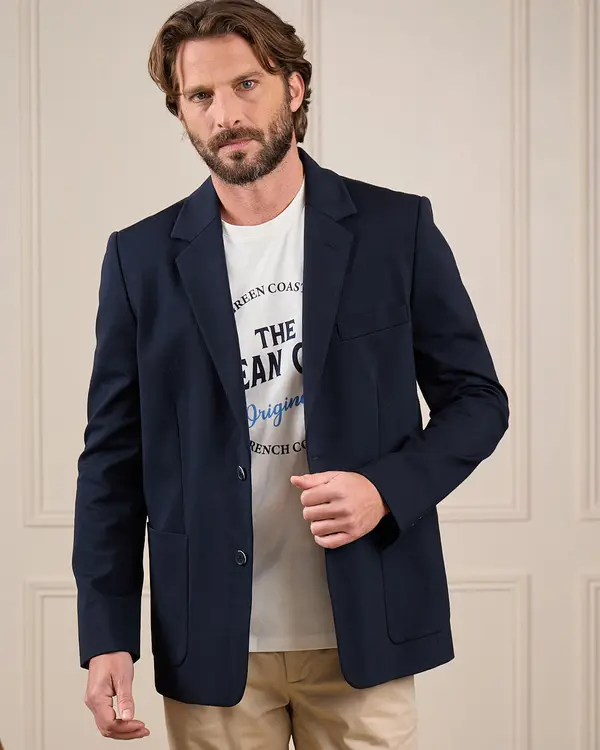 Veste maille Geremy bleu