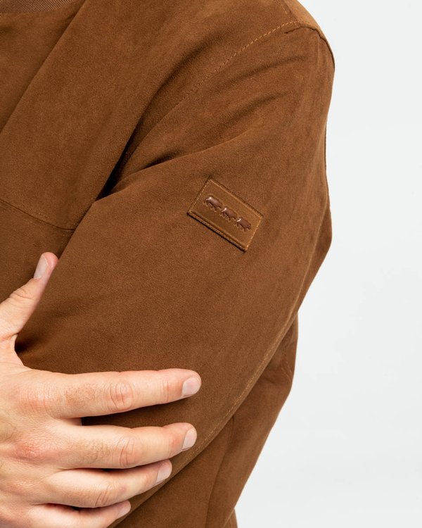 Blouson suédine col teddy regular fit