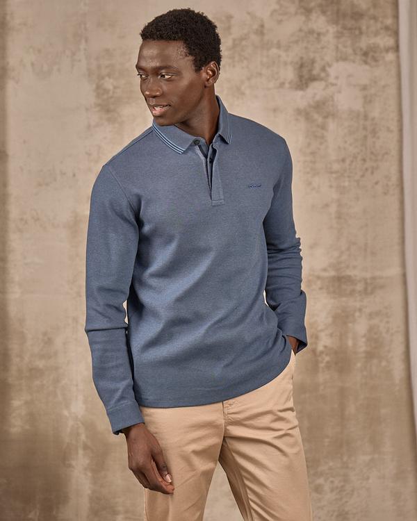 Polo manches longues bleu Polo manches longues bleu