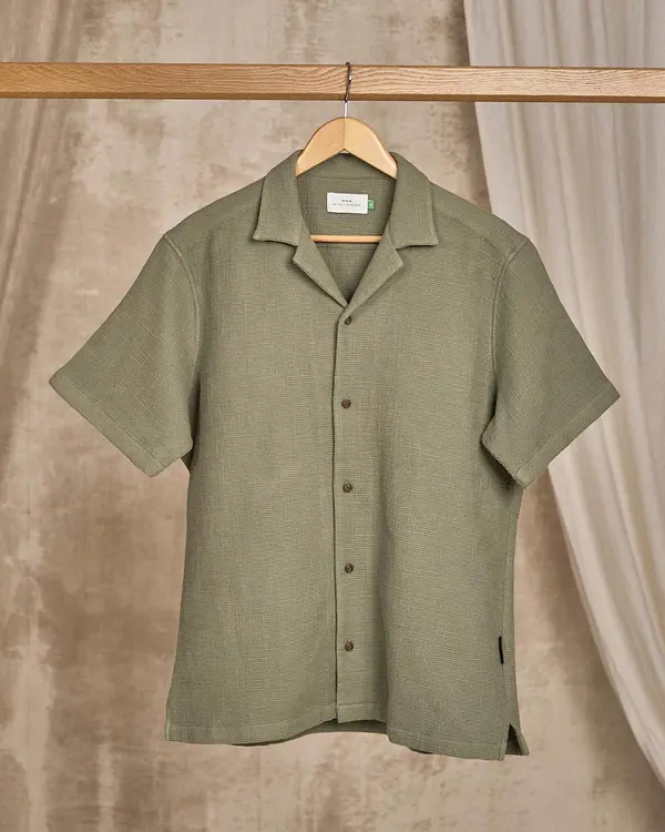 Chemise col bowling vert Chemise col bowling vert