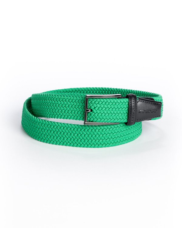 Ceinture tressée unie à boucle vert Ceinture tressée unie à boucle vert