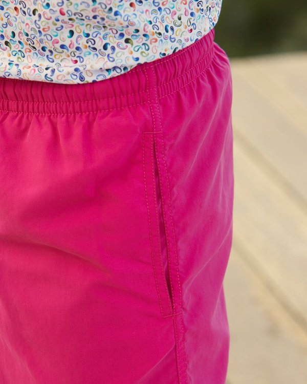 Short de bain uni cordon bleu