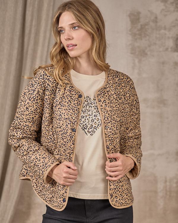 Veste matelassée léopard beige Veste matelassée léopard beige