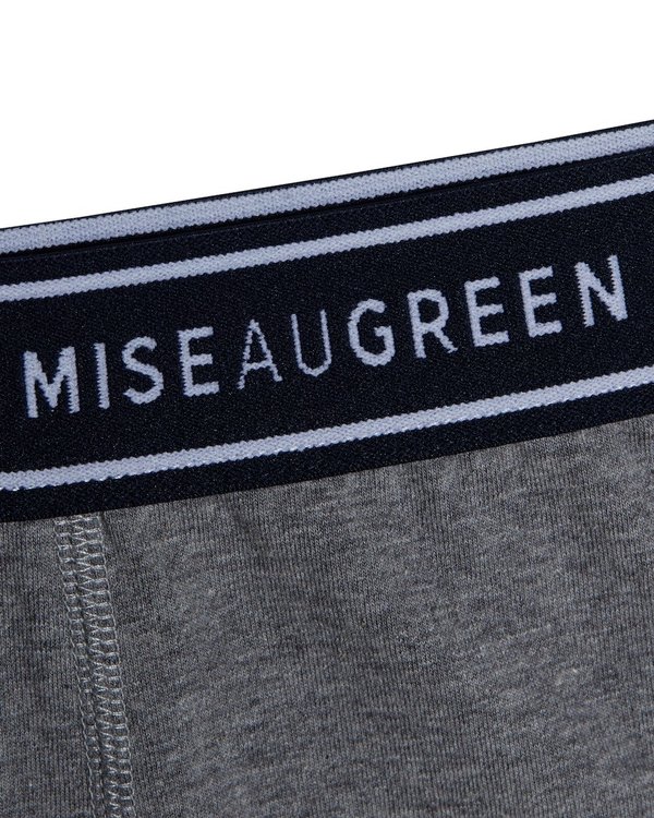 Boxer uni en coton gris