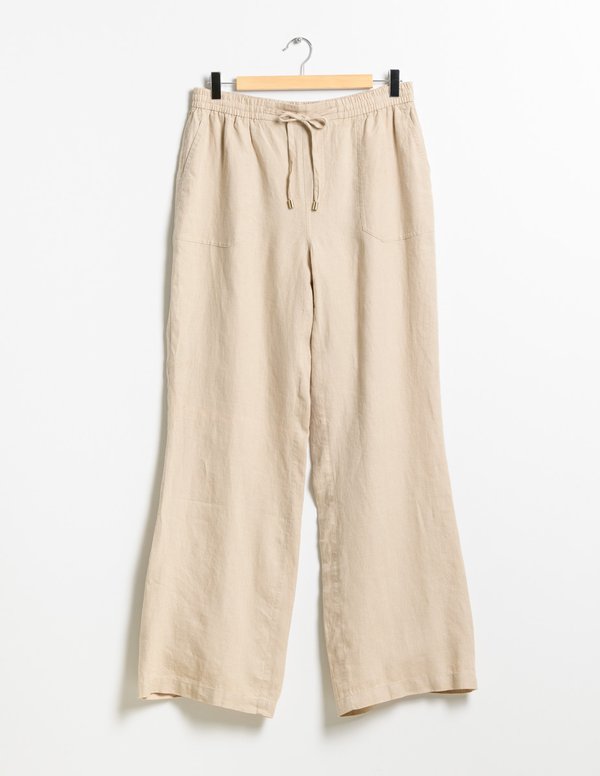 PANTALON LIN beige