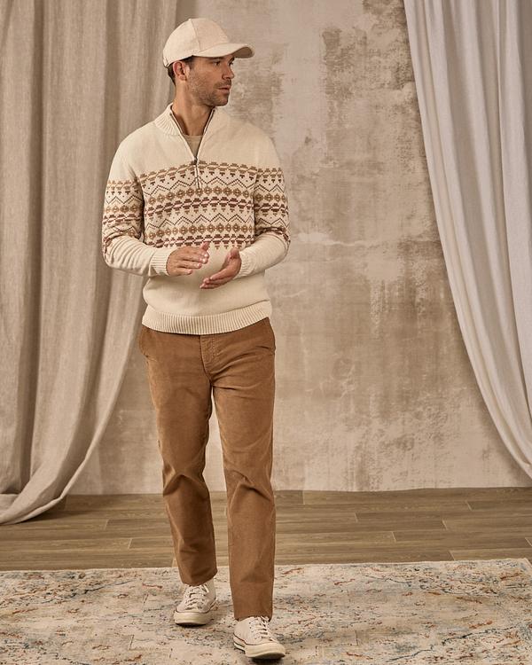 Pull camionneur beige