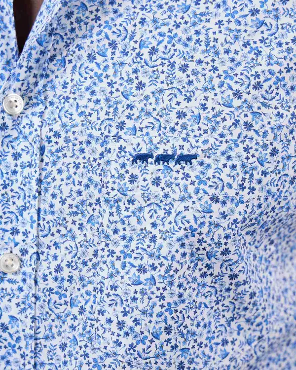 Chemise fantaisie bleu