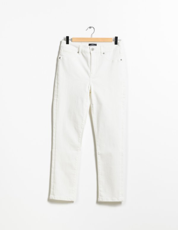 Pantacourt slim uni longueur 7/8 en coton vert Pantacourt slim uni longueur 7/8 en coton vert