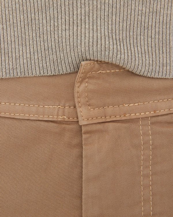Pantalon chino Lucas taille élastique en coton beige