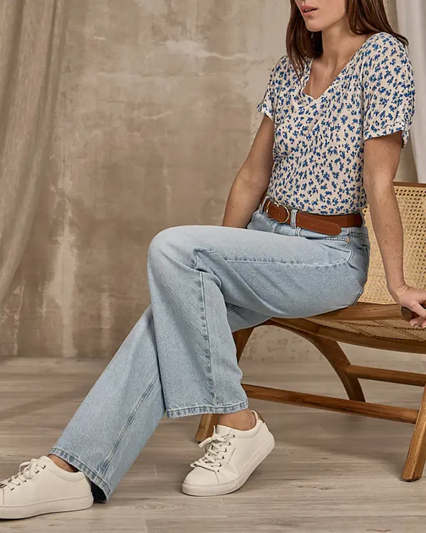 T-shirt imprimé bleu