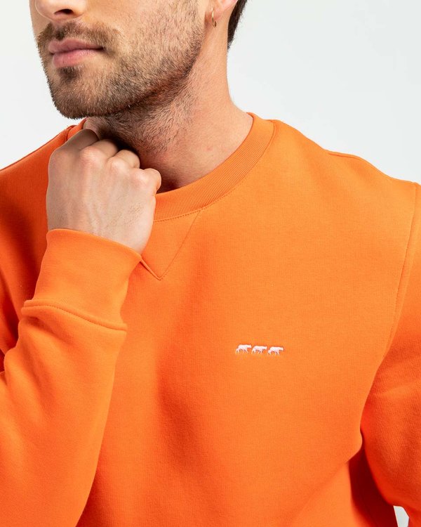 Sweat unisexe uni col rond Standard 100 by OEKO-TEX® orange