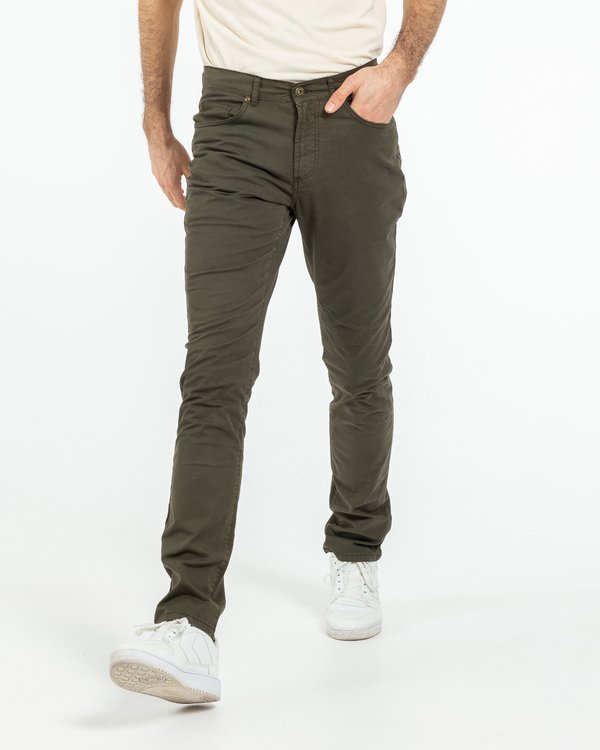 Pantalon 5 poches modern fit coton et élasthanne vert Pantalon 5 poches modern fit coton et élasthanne vert