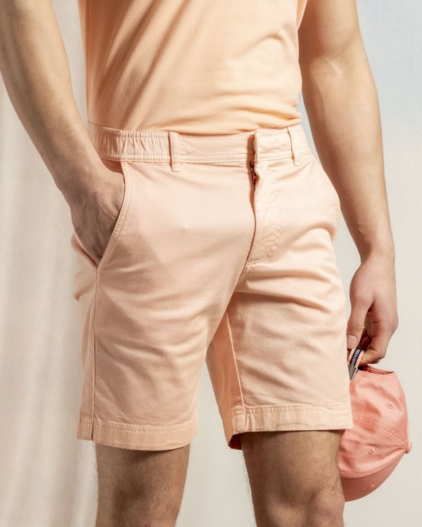 Bermuda chino uni taille élastique en coton Bermuda chino uni taille élastique en coton