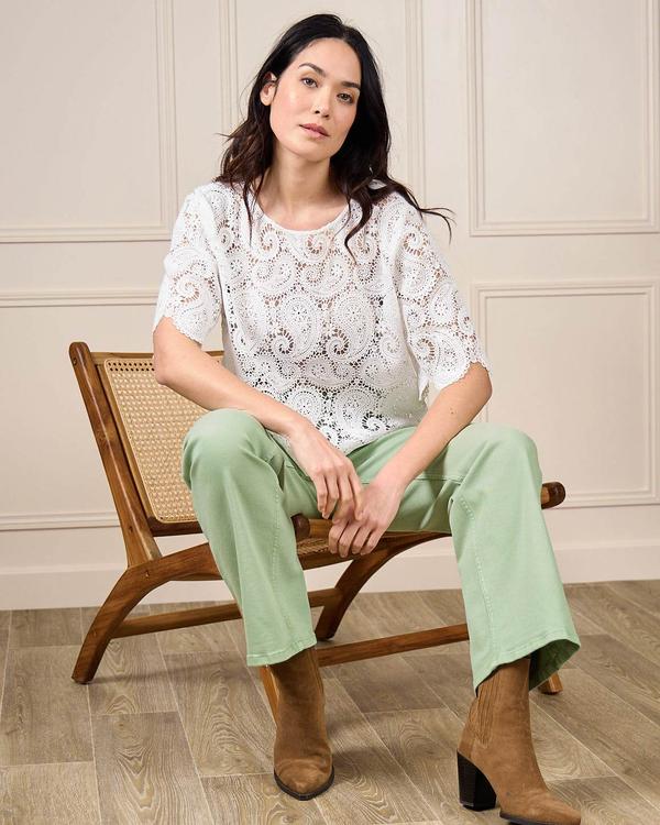 Top guipure Gianni blanc