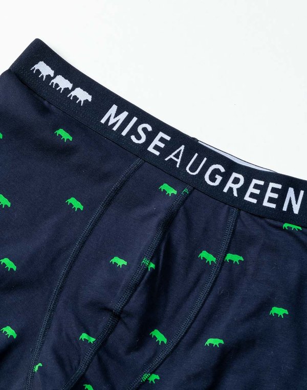 Boxer imprimé petites vaches colorées vert Boxer imprimé petites vaches colorées vert