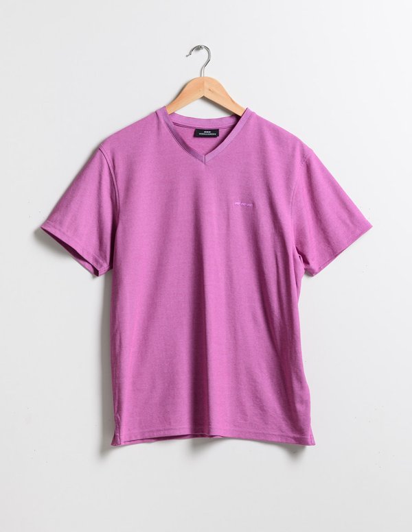 T-shirt col V uni regular fit Standard 100 by OEKO-TEX®