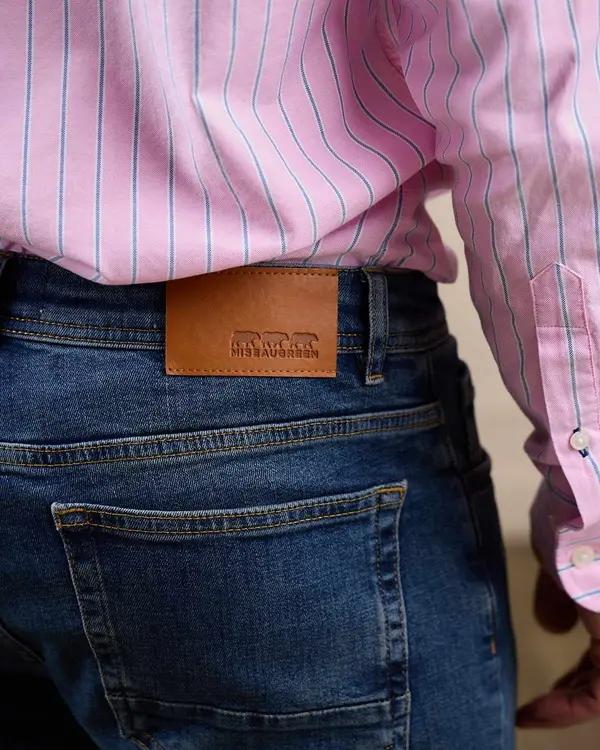 Jean Gaspar stretch bleu