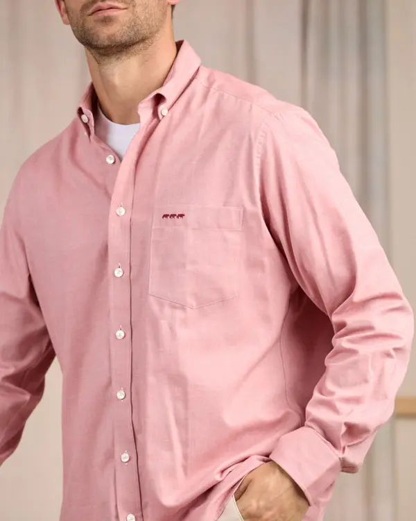 Chemise manches longues rouge