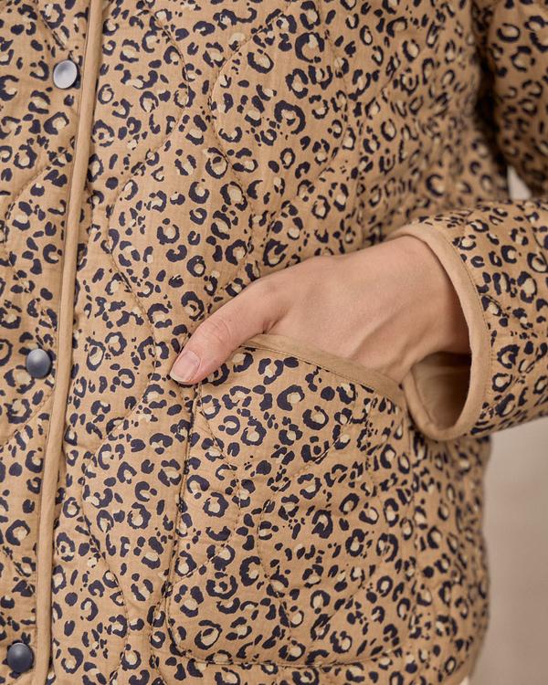 Veste matelassée léopard beige Veste matelassée léopard beige