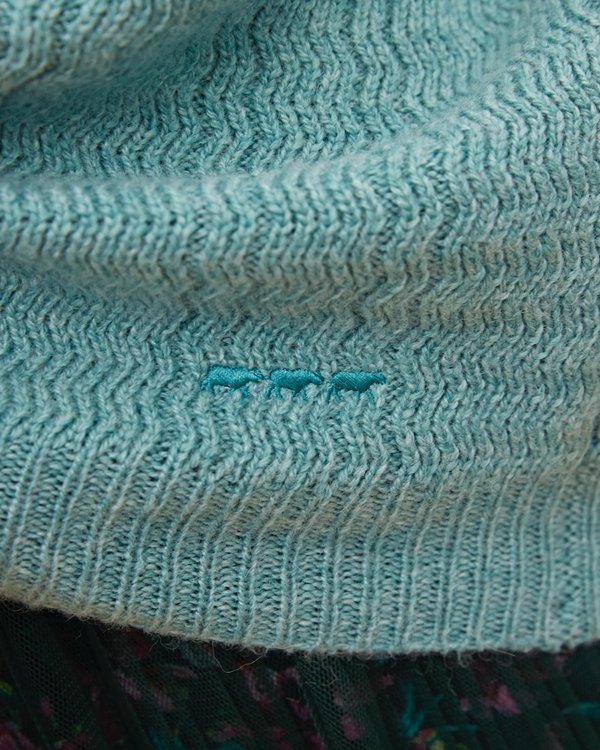 Pull col camionneur manches longues uni maille fantaisie bleu Pull col camionneur manches longues uni maille fantaisie bleu