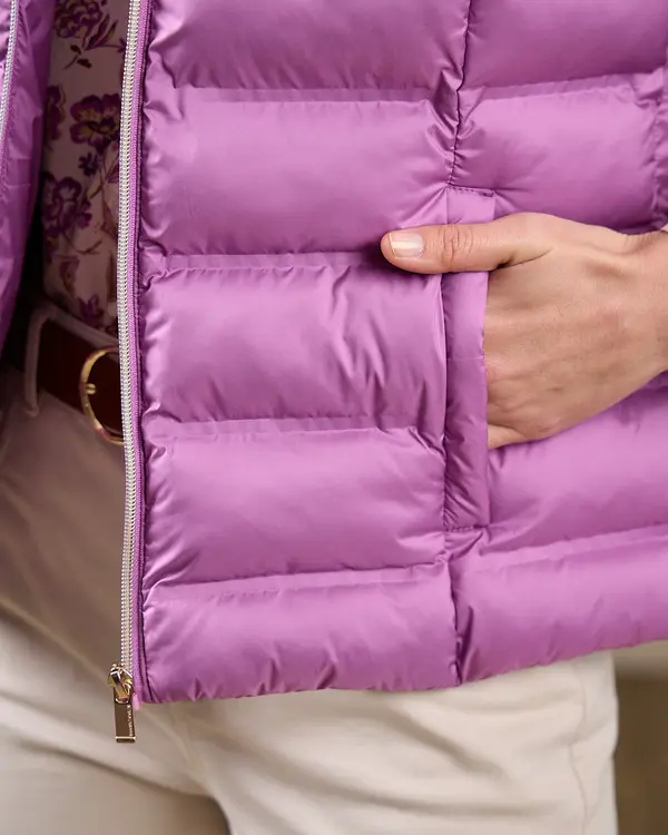 Doudoune sans manches violet