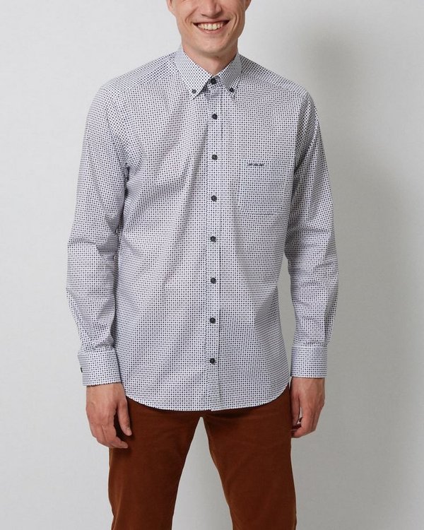 Chemise droite manches longues imprimé losanges Chemise droite manches longues imprimé losanges