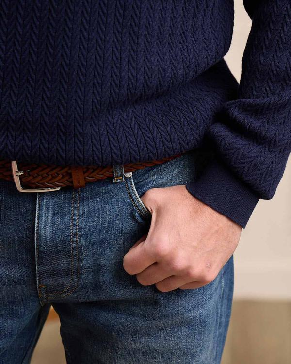 Pull chevrons Galvin bleu