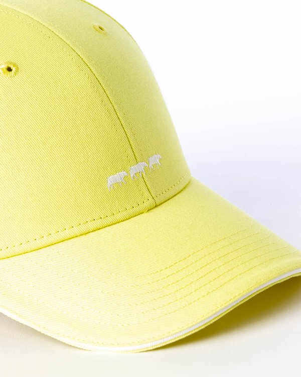 Casquette baseball unie en coton jaune Casquette baseball unie en coton jaune