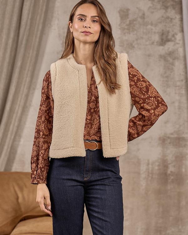 Gilet sans manches réversible beige Gilet sans manches réversible beige