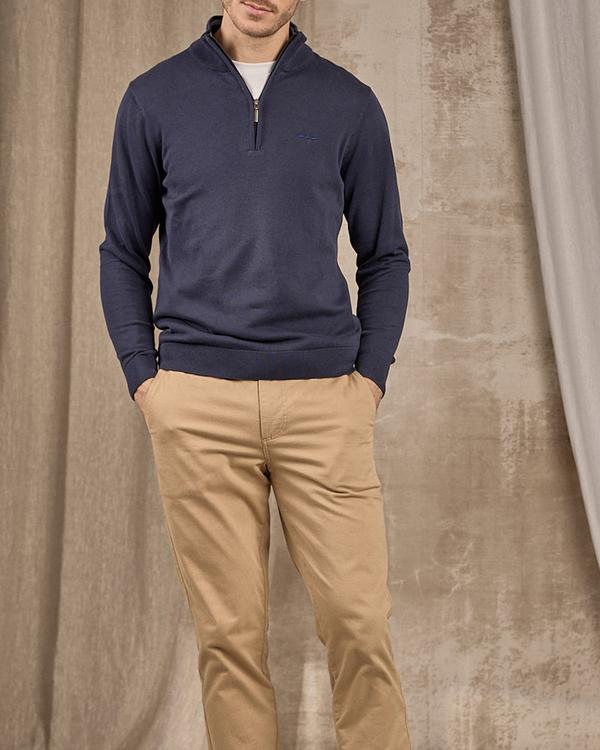 Pull col camionneur bleu