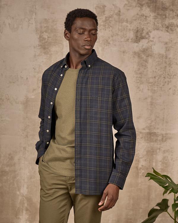 Chemise à carreaux bleu