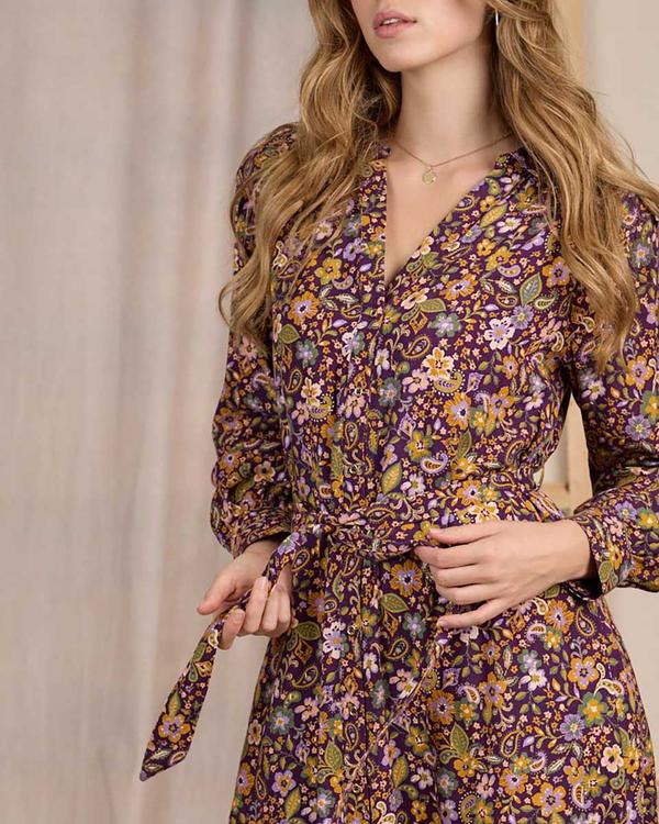 Robe chemise violet