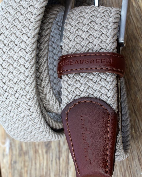 Ceinture tressée unie à boucle vert Ceinture tressée unie à boucle vert