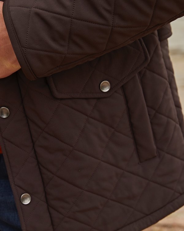 Parka matelassée mi longue élégante doublure polaire marron Parka matelassée mi longue élégante doublure polaire marron